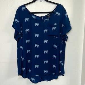 Torrid Women’s Elephant Print Blouse